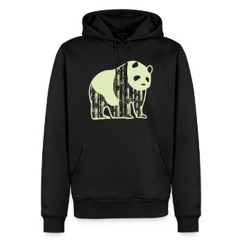 Bien-être animal Panda - Sweat à capuche Premium bio Homme - noir - Devant - Nico (187cm)