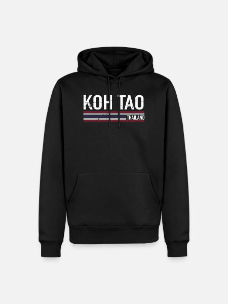 Koh Tao - Männer Premium Bio Hoodie - Schwarz