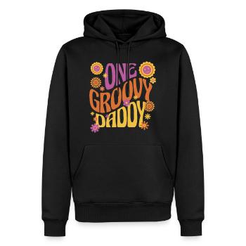 Ein grooviger Papa, Ein toller Papa - Männer Premium Bio Hoodie - Schwarz - Vorne - Nico (187cm)
