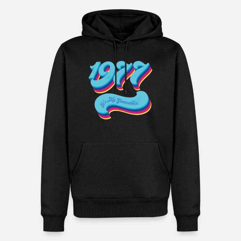 C'est ma génération (édition 1977) - Sweat à capuche Premium bio Homme - noir