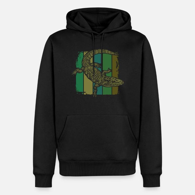 Krokodil - Männer Premium Bio Hoodie - Schwarz