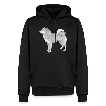 shiba inu - Männer Premium Bio Hoodie - Schwarz - Vorne - Nico (187cm)