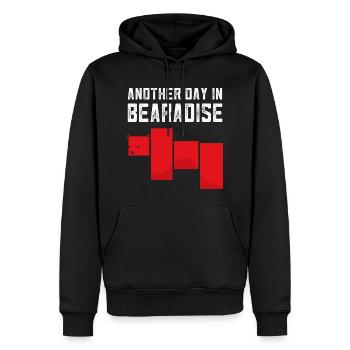 Bärenmarkt Bär Krypto Defi Crypto Blockhain BTC - Männer Premium Bio Hoodie - Schwarz - Vorne - Nico (187cm)