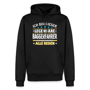 I'm this legendary excavator driver - Men’s Premium Organic Hoodie - black - Front - Nico (187cm)