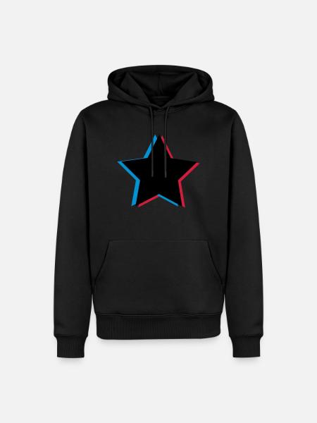 3d anaglyph stars - Men’s Premium Organic Hoodie - black