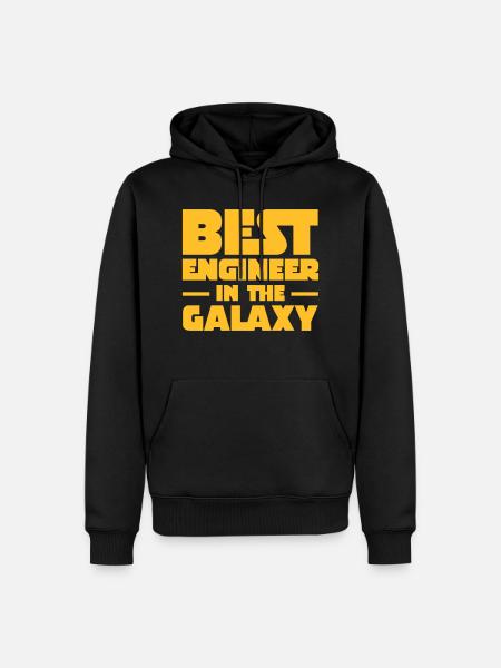 Best Engineer In The Galaxy - Herre Premium økologisk hoodie - sort