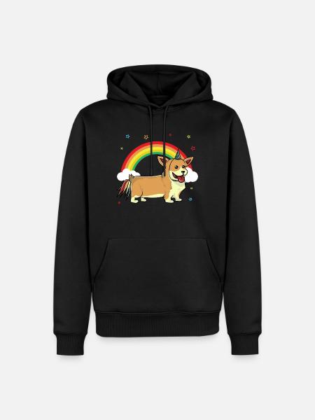 Corgi Unicorn Corgicorn Welsh Corgi Cardigan - Herre Premium økologisk hoodie - sort