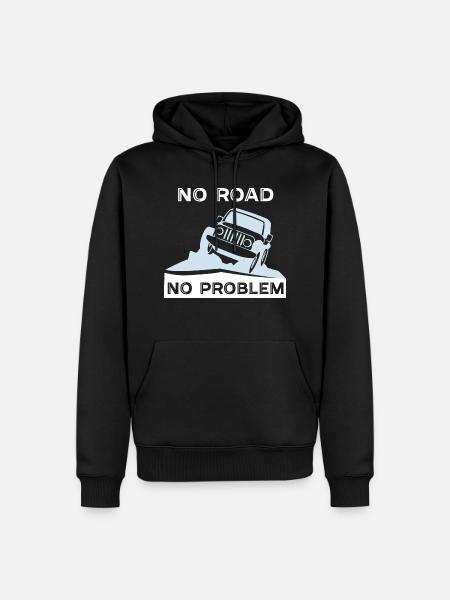 No road No problem SUV gift - Men’s Premium Organic Hoodie - black
