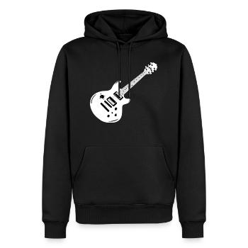 Instrument de musique de guitare - Sweat à capuche Premium bio Homme - noir - Devant - Nico (187cm)
