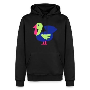 un dindon - Sweat à capuche Premium bio Homme - noir - Devant - Nico (187cm)