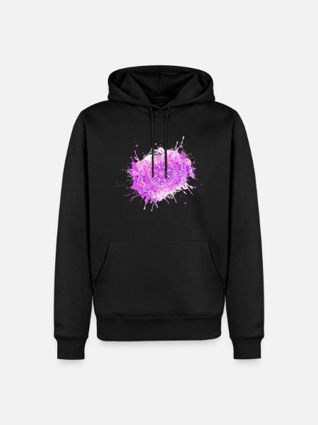 Mandala - Purple - Men’s Premium Organic Hoodie - black