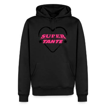 Super tante 111 - Männer Premium Bio Hoodie - Schwarz - Vorne - Nico (187cm)