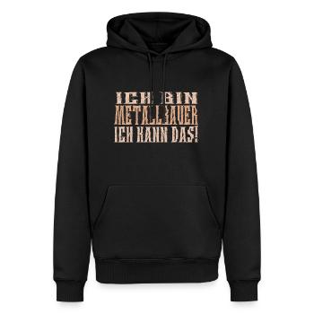 Ich bin Metallbauer - Männer Premium Bio Hoodie - Schwarz - Vorne - Nico (187cm)