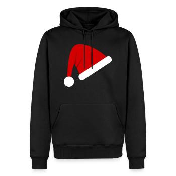 Bonnet de Noël de Nicolas - Sweat à capuche Premium bio Homme - noir - Devant - Nico (187cm)