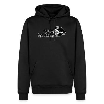 Putz Spritzer - Männer Premium Bio Hoodie - Schwarz - Vorne - Nico (187cm)