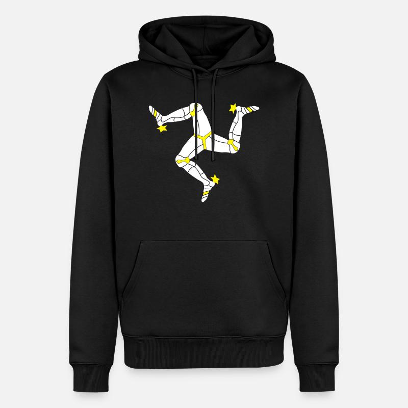 Île de Man - Sweat à capuche Premium bio Homme - noir
