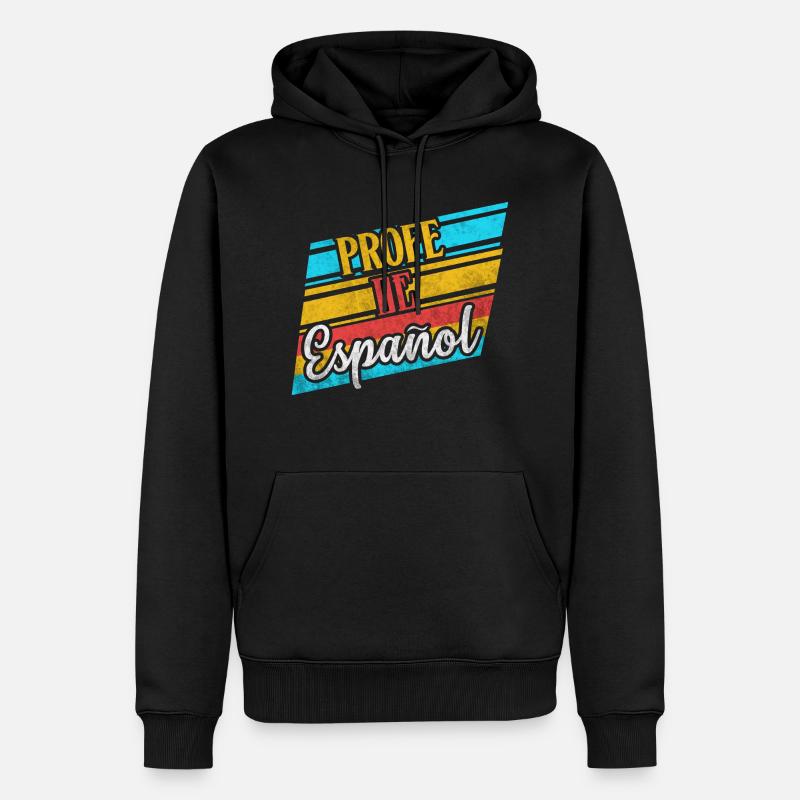 Profe De Espanol espagnol professeur cadeaux costume - Sweat à capuche Premium bio Homme - noir