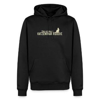 Katzen-Spruch - Das ist mein Katzenhaar Hoodie - Männer Premium Bio Hoodie - Schwarz - Vorne - Nico (187cm)