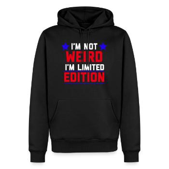 I’m Not Weird I’m Édition Limitée - Sweat à capuche Premium bio Homme - noir - Devant - Nico (187cm)