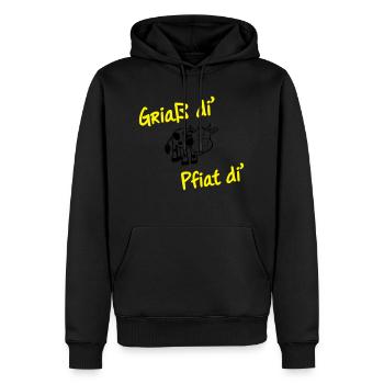 Griaß di pfiat di T-Shirts - Männer Premium Bio Hoodie - Schwarz - Vorne - Nico (187cm)