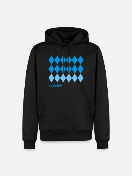 Kleinkariert - Männer Premium Bio Hoodie - Schwarz