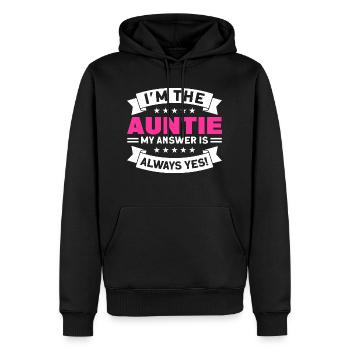 Tantchen Tanten Tante Geschenk - Männer Premium Bio Hoodie - Schwarz - Vorne - Nico (187cm)