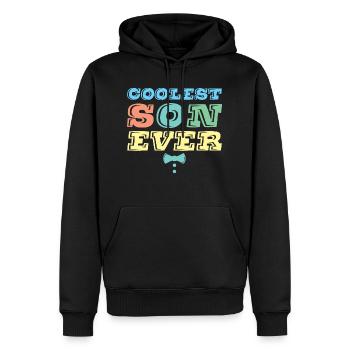 Coolest Son Ever Father Mother Brother Children - Men’s Premium Organic Hoodie - black - Front - Nico (187cm)