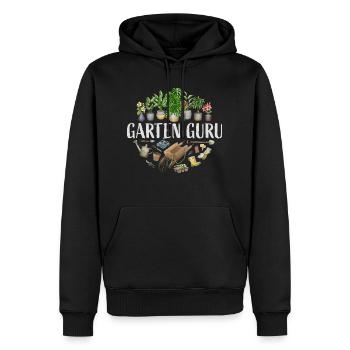 Garten Guru - Männer Premium Bio Hoodie - Schwarz - Vorne - Nico (187cm)
