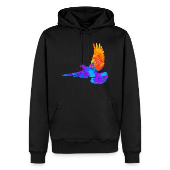 Taube Friedenstaube Frieden Ukraine - Männer Premium Bio Hoodie - Schwarz - Vorne - Nico (187cm)
