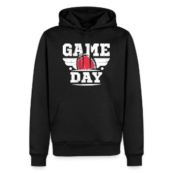 Game Day Football Season Funny Men Women Team - Sweat à capuche Premium bio Homme - noir - Devant - Nico (187cm)