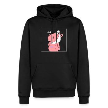 zahn schmerzen zahnarzt nilpferd hippo kinder arzt - Männer Premium Bio Hoodie - Schwarz - Vorne - Nico (187cm)
