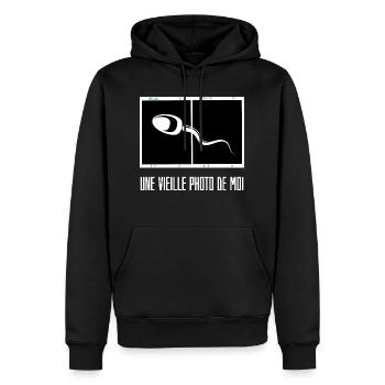 An old picture of me - Men’s Premium Organic Hoodie - black - Front - Nico (187cm)