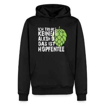 Ich trinke keinen Alkohol - Männer Premium Bio Hoodie - Schwarz - Vorne - Nico (187cm)