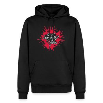 me sarcastic never Zitat - Männer Premium Bio Hoodie - Schwarz - Vorne - Nico (187cm)