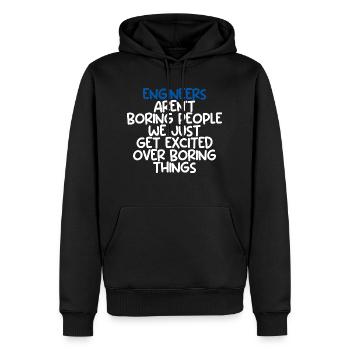 Engineers Aren't Boring People 3 - Männer Premium Bio Hoodie - Schwarz - Vorne - Nico (187cm)
