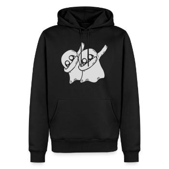 Friends Team Dabbing Ghosts - Sweat à capuche Premium bio Homme - noir - Devant - Nico (187cm)