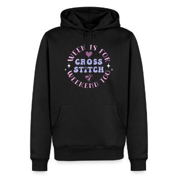 Cross Stitch Kreuzstich Sticken - Männer Premium Bio Hoodie - Schwarz - Vorne - Nico (187cm)