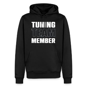 Équipe de tuning - Sweat à capuche Premium bio Homme - noir - Devant - Nico (187cm)