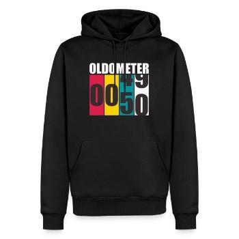 Birthday Oldometer 50 Years - Men’s Premium Organic Hoodie - black - Front - Nico (187cm)