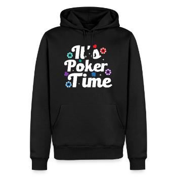 C’est Poker Time Gambling Card Player - Sweat à capuche Premium bio Homme - noir - Devant - Nico (187cm)