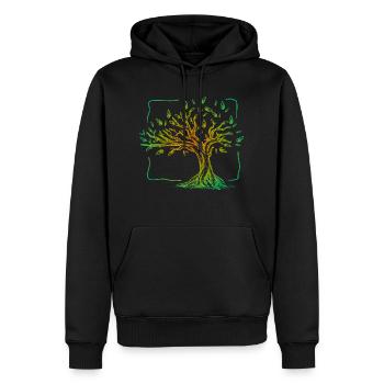 Tree of Life - Männer Premium Bio Hoodie - Schwarz - Vorne - Nico (187cm)