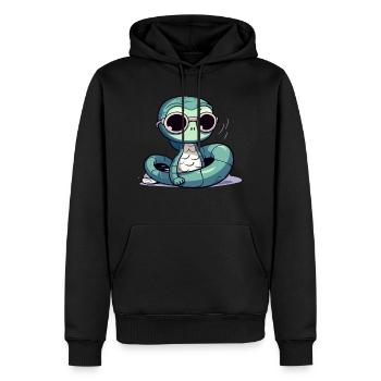 Oko le serpent - Sweat à capuche Premium bio Homme - noir - Devant - Nico (187cm)