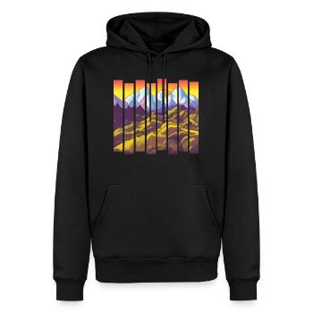 Mountains Hiking Mountain Hiking Hiking Mountain Hikers - Men’s Premium Organic Hoodie - black - Front - Nico (187cm)