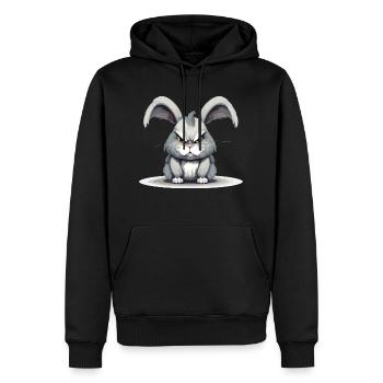 Zaar the Angry Rabbit - Men’s Premium Organic Hoodie - black - Front - Nico (187cm)