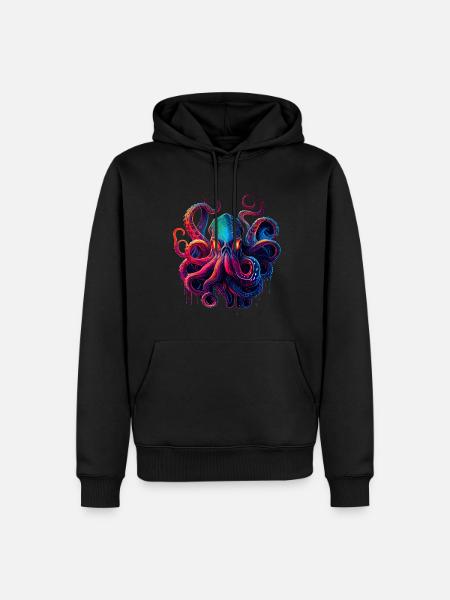 Octopus illustration - Men’s Premium Organic Hoodie - black