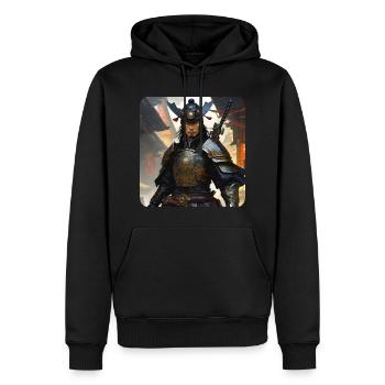 Fier Guerrier Samouraï Japon Asie Kendo Ninja - Sweat à capuche Premium bio Homme - noir - Devant - Nico (187cm)