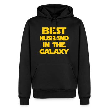 Best husband in the galaxy - Men’s Premium Organic Hoodie - black - Front - Nico (187cm)