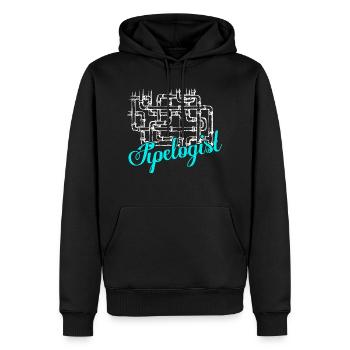 Pipelogist Plumber Pipefitter Wrench - Men’s Premium Organic Hoodie - black - Front - Nico (187cm)