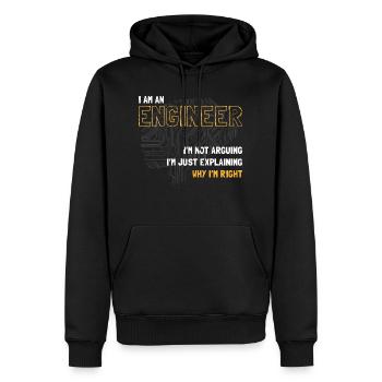 Ingenieur Stolz Geschenke für Software Entwickler - Männer Premium Bio Hoodie - Schwarz - Vorne - Nico (187cm)
