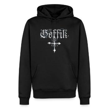 Goffik - Sweat à capuche Premium bio Homme - noir - Devant - Nico (187cm)